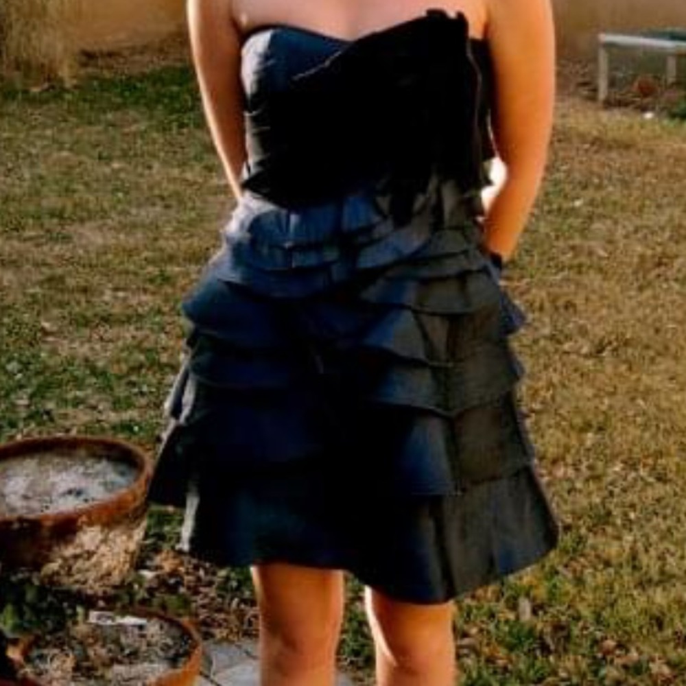 BCBG Generation strapless blue/black dress
